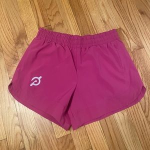 Peloton magenta athletic shorts, size S